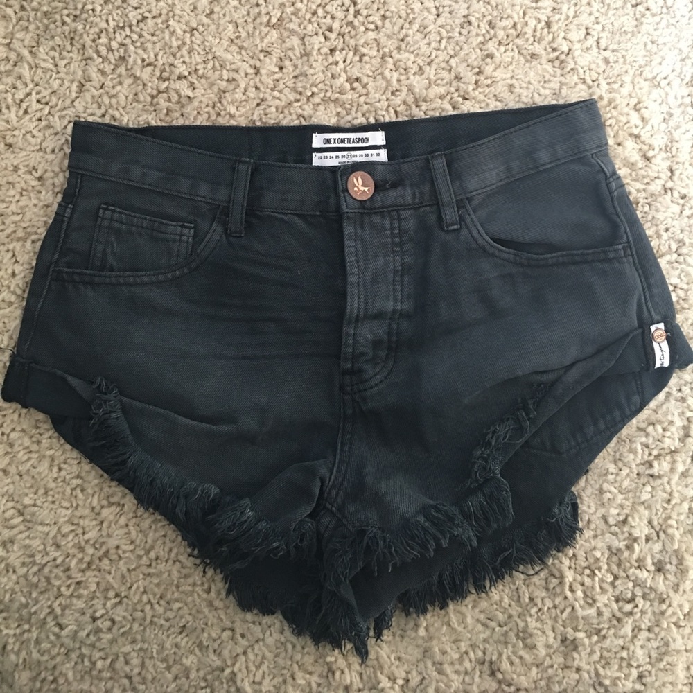 One Teaspoon Black Denim Bandits Size 27